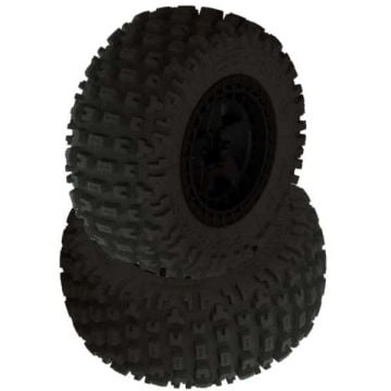 Fortress SC Tire Set Glued Black (2) Z-AR550042
