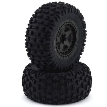 Arrma Senton 1/10 Dboots Fortress SC Tire Set Glued Gun Metal (2) Z-ARA550087