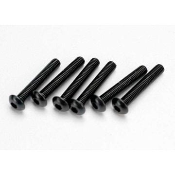 Screws, 3x18mm button-head machine (hex drive) (6) Z-TRX2583