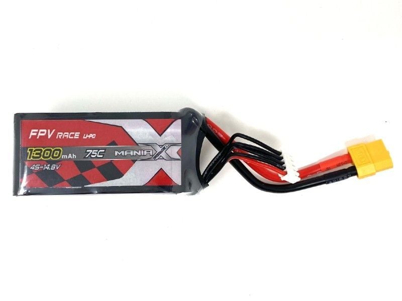 MX1300-2S-45 ManiaX 7.4V 1300mAh 45C Lipo Battery Pack