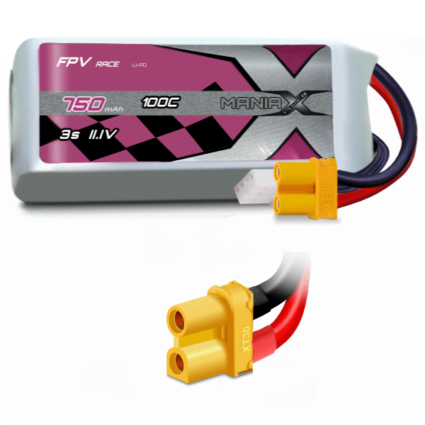 Maniax 3S 11.1V 750mAh 100C XT30 LiPo battery