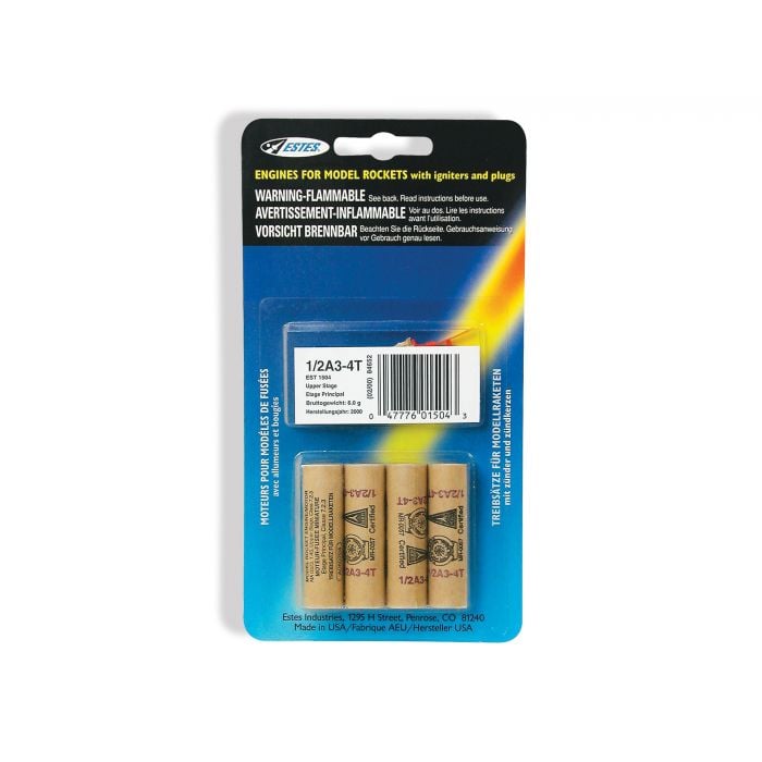 Rocket motors 1/2A3-4T (Pk4) D-ES1504 Rocket motors 1/2A3-4T (Pk4) D-ES1504