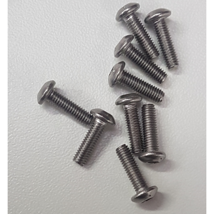 M3 X 16.00mm (10pcs) Socket Button Stainless Steel Screws AT-Screws-M316 M3 X 16.00mm (10pcs) Socket Button Stainless Steel Screws AT-Screws-M316