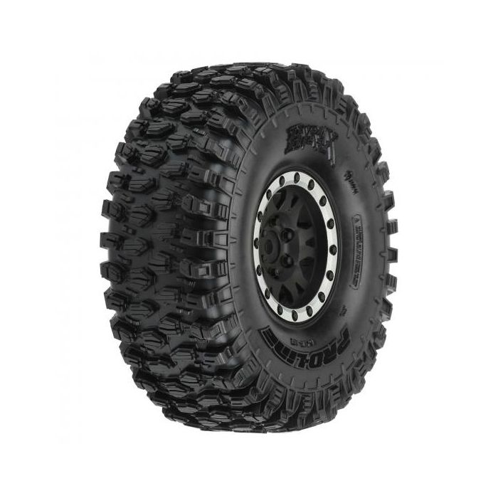 Pro-Line Hyrax 1.9in Predator on Impulse Black/Silver Beadlock Wheels (2) PRO1012812