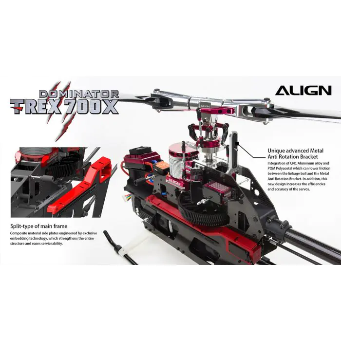 Align 700X Dominator Electric RC Helicopter SUper Combo Kit RH70E23XT