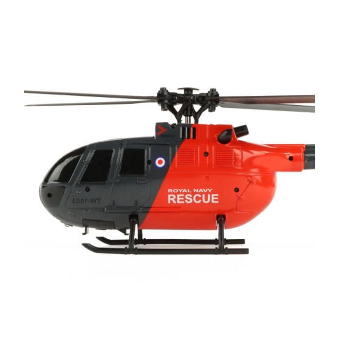 BO-105 Scale 250 Flybarless Helicopter 6 Axis Stabilisation Altitude Hold  (Grey/Red) TWST1002GR